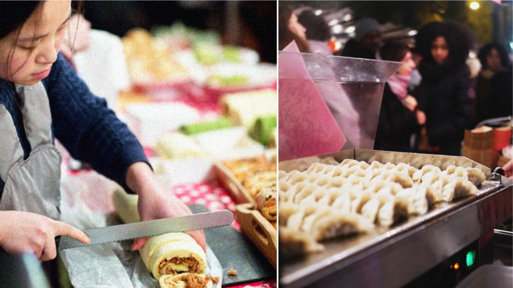 Comida de rua em Paris. Fook Market com edição especial do ano novo lunar 